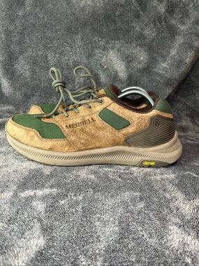 Merrell Mens Size 12 Catalyst Suede Low Top Outdoor Shoes J16915 Green Brown⁠